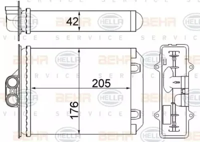 8FH 351 331-384 BEHR/HELLA/PAGID Теплообменник