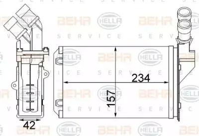 8FH 351 331-404 BEHR/HELLA/PAGID Теплообменник