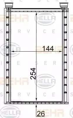 8FH 351 331-734 BEHR/HELLA/PAGID Теплообменник