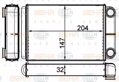 8FH 351 511-694 BEHR/HELLA/PAGID Теплообменник