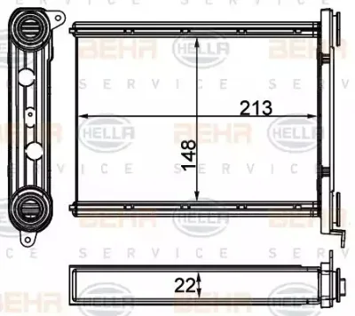 8FH 351 511-704 BEHR/HELLA/PAGID Теплообменник