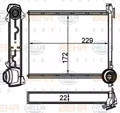 8FH 351 511-754 BEHR/HELLA/PAGID Теплообменник