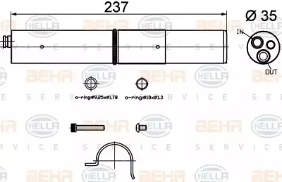 8FT 351 200-264 BEHR/HELLA/PAGID Осушитель