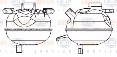 8MA 376 702-294 BEHR/HELLA/PAGID Расширительный бачок охлаждающей жидкости