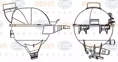 8MA 376 702-404 BEHR/HELLA/PAGID Расширительный бачок охлаждающей жидкости