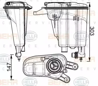 8MA 376 741-764 BEHR/HELLA/PAGID Резервуар