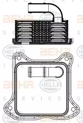 8MO 376 701-454 BEHR/HELLA/PAGID масляный радиатор двигателя