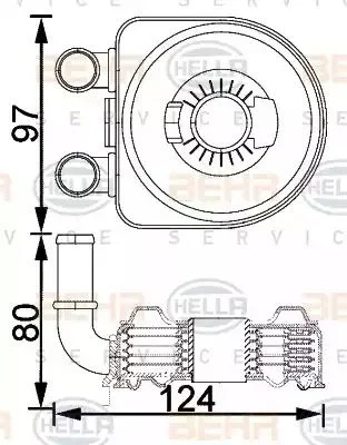 8MO 376 797-091 BEHR/HELLA/PAGID масляный радиатор двигателя