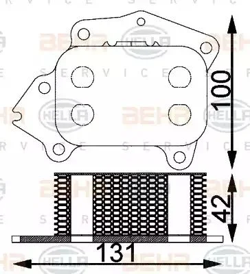 8MO 376 797-101 BEHR/HELLA/PAGID масляный радиатор двигателя