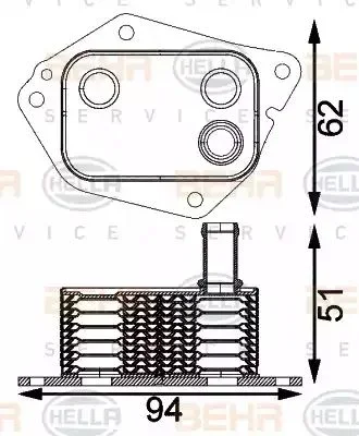 8MO 376 797-151 BEHR/HELLA/PAGID масляный радиатор двигателя