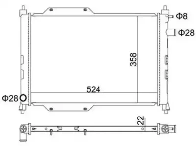 359000301690 MAGNETI MARELLI Радиатор, охлаждение двигателя