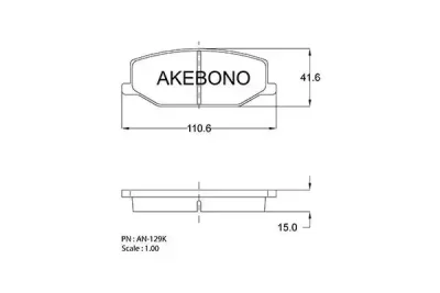 AN-129K AKEBONO Колодки тормозные дисковые