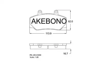 AN-4105K AKEBONO Тормозные колодки