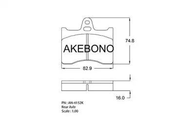 AN-4152K AKEBONO Комплект тормозных колодок