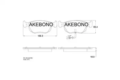 AN-4267WKE AKEBONO Комплект тормозных колодок