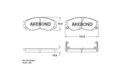 AN-433WK AKEBONO Тормозные колодки