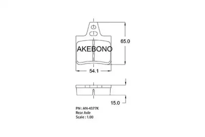 AN-4377K AKEBONO Комплект тормозных колодок