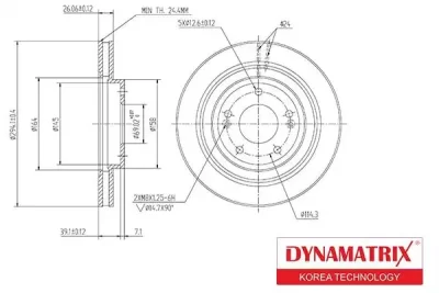 Тормозной диск DYNAMAX DBD1292