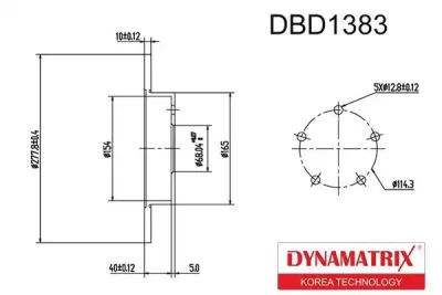 Тормозной диск DYNAMAX DBD1383