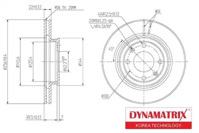 Диск тормозной DYNAMAX DBD1603