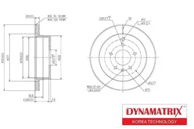 Тормозной диск DYNAMAX DBD1660