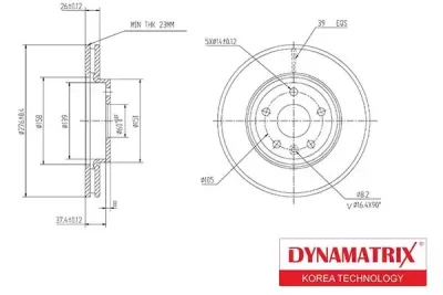 Тормозной диск DYNAMAX DBD1869