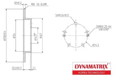 Тормозной диск DYNAMAX DBD1874