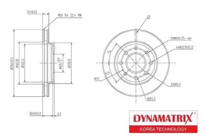 Тормозной диск DYNAMAX DBD741