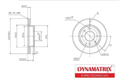 Диск тормозной DYNAMAX DBD866