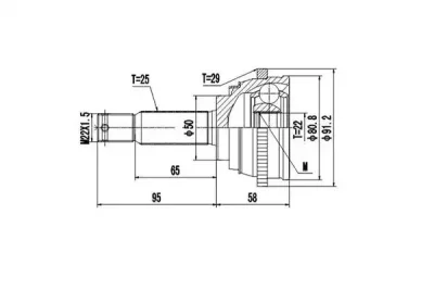 Комплект ШРУСа DYNAMAX DCV824002