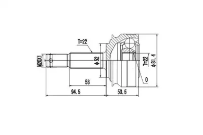 Комплект ШРУСа DYNAMAX DCV844041