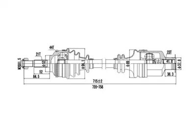 Вал DYNAMAX DDS250263