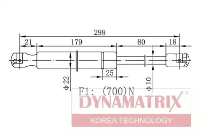 Амортизатор багажника DYNAMAX DGS020878