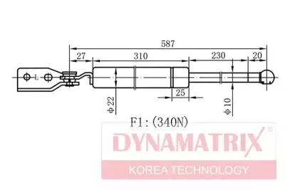 Газовая пружина DYNAMAX DGS043738