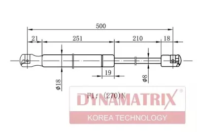 Газовая пружина DYNAMAX DGS291749