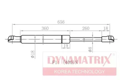 Газовая пружина DYNAMAX DGS8986IG