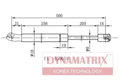 Амортизатор багажника DYNAMAX DGS9468II