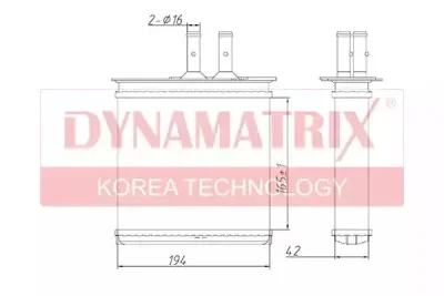 Радиатор отопителя салона DYNAMAX DR71442