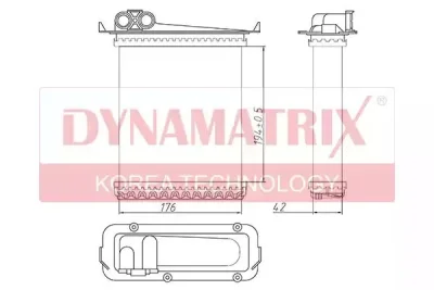 Радиатор отопителя салона DYNAMAX DR73640