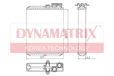 Радиатор отопителя салона DYNAMAX DR73641