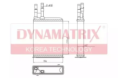 Радиатор отопителя салона DYNAMAX DR73984