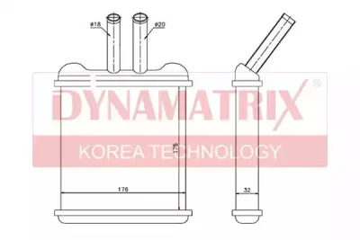 Радиатор отопителя салона DYNAMAX DR76502