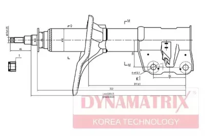 Амортизатор подвески газонаполненный DYNAMAX DSA334309