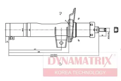 Амортизатор подвески газонаполненный DYNAMAX DSA335808