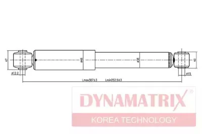 Амортизатор подвески газонаполненный DYNAMAX DSA343306