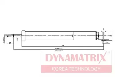 Амортизатор подвески газонаполненный DYNAMAX DSA343328
