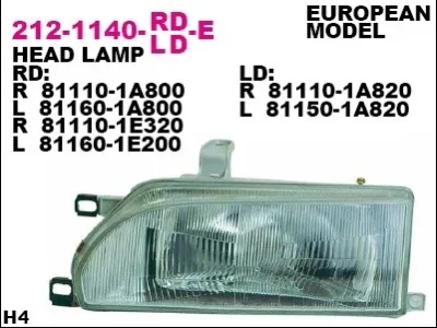 Фара DEPO 212-1140R-LD-E