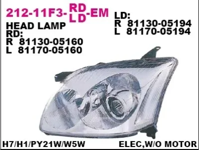 Основная фара DEPO 212-11F3L-LD-EM