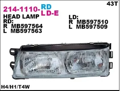 Фара DEPO 214-1110L-LD-E