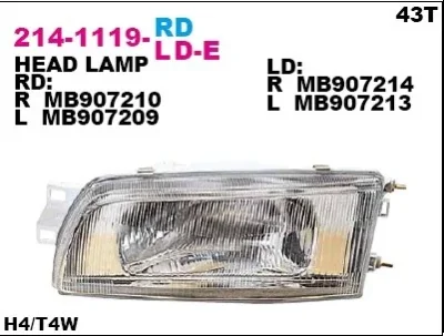 Фара DEPO 214-1119R-LD-E